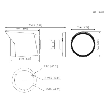 Kamera Dahua HAC-HFW1200T-0280B-S6 4w1