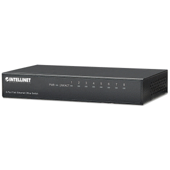 Intellinet 8-Port Fast Ethernet Office Switch Fast Ethernet (10/100) Czarny