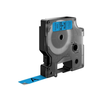 DYMO D1 - Standard Etykiety - Czarny na niebieskim - 12mm x 7m