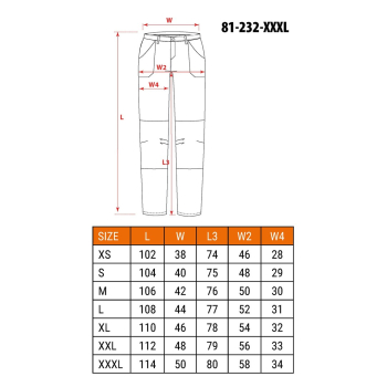 NEO tools 81-232-XXXL spodnie ochronne