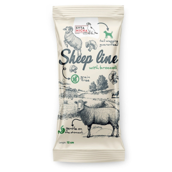 SYTA MICHA Sheep Line Kość do żucia Owca z brokułem dla psa 12cm