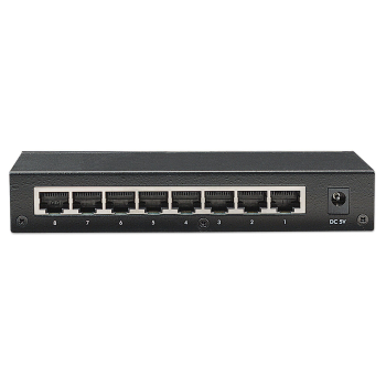 Intellinet 8-Port Fast Ethernet Office Switch Fast Ethernet (10/100) Czarny