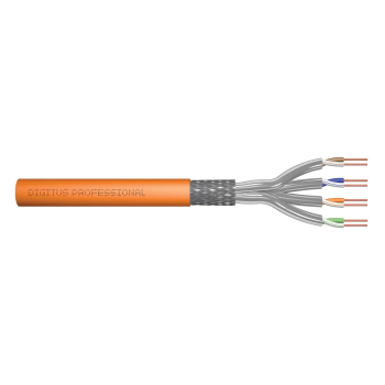 Kabel instalacyjny DIGITUS kat.7, S/FTP, B2ca, AWG 23/1, LSOH, 100m, pomarańczowy