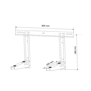 MACLEAN UCHWYT WSPORNIK DO KLIMATYZATORA DO 100KG DŁUGOŚC RAMIENIA 450MM STAL GALWANIZOWANA MC-622