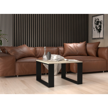 Stolik MODERN MINI 67x67xH40 sonoma/czarny