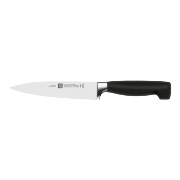 Zestaw noży ZWILLING Four Star 35068-002-0 (Blok do noży, Nożyce x 1, Nóż do warzyw i owoców (10 cm), Nóż do wędlin (16 cm), Nóż szefa kuchni (20 cm),