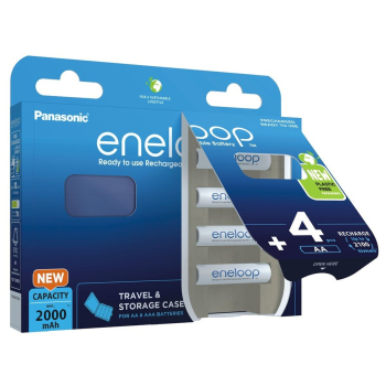 PANASONIC ENELOOP AA 2000mAh 4 szt + CASE