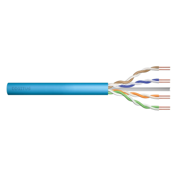 Digitus Kabel instalacyjny kat.6A, U/UTP, Dca, AWG 23/1, LSOH, 500m, niebieski, szpula