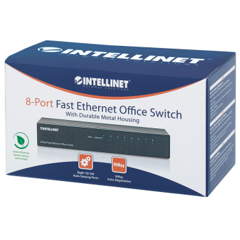 Intellinet 8-Port Fast Ethernet Office Switch Fast Ethernet (10/100) Czarny