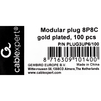 GEMBIRD WTYK RJ45 (100 SZTUK) KAT. 5E, UTP, 8P8C