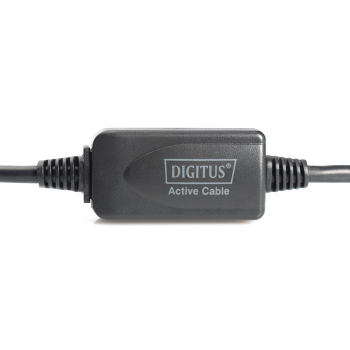 Kabel DIGITUS DA-73101 (USB M - USB F; 15m; kolor czarny)