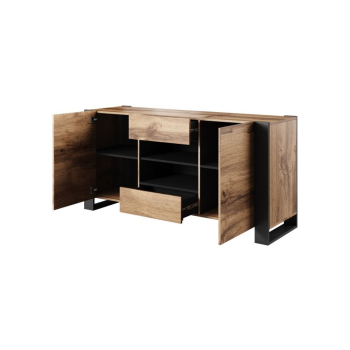 Komoda WOOD 164/44/80 dąb wotan + antracyt