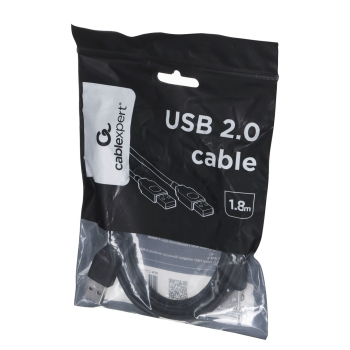 Kabel GEMBIRD CCP-USB2-AMAM-6 (USB 2.0 typu A M - USB 2.0 typu A M; 1,8m; kolor czarny)