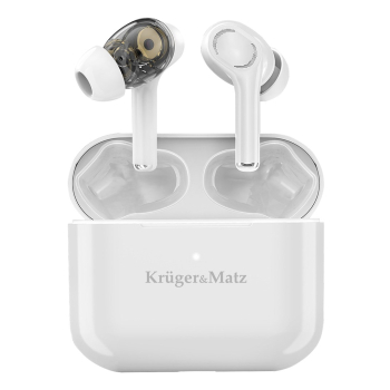 Kruger & Matz Dual Driver M4 PRO Słuchawki douszne TWS stereo Bluetooth białe