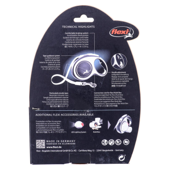 Smycz flexi automatyczna New Comfort L taśma 8 m - dla psa do 50 kg, kolor czerwony