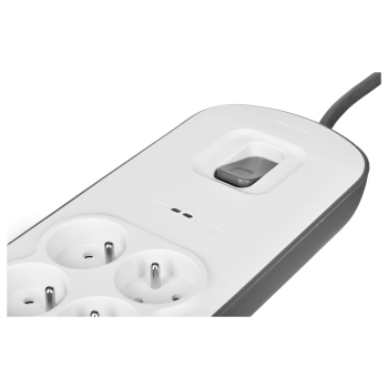Listwa zasilająca Belkin Power Surge 6-PORT + 2xUSB-A 2.4A 650J 2m Grey/White