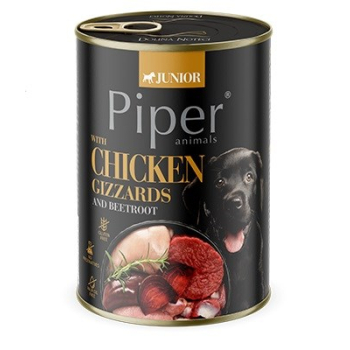 DOLINA NOTECI Piper Junior z żołądkami z kurczaka i burakiem mokra karma dla psa 400g
