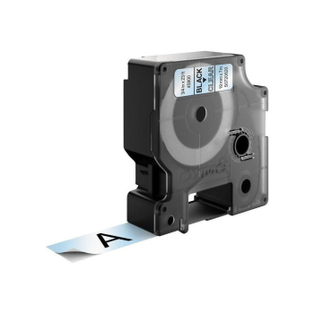 DYMO D1 - Standard Etykiety - Czarny na Transparent - 19mm x 7m