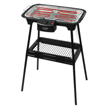 Adler AD 6602 Gril Blad Prąd elektryczny Czarny 2000 W