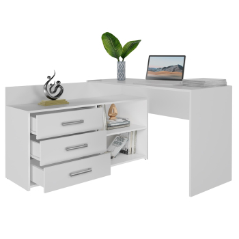 Biurko narożne + komoda DANY 120x50xH76 biały