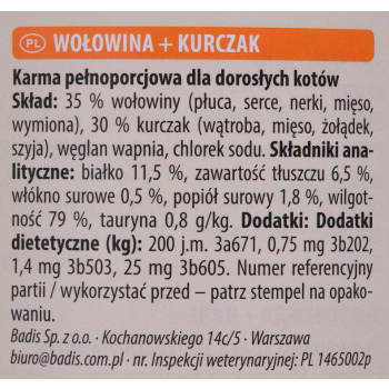 ANIMONDA Carny Adult wołowina i kurczak - mokra karma dla kota - 800g