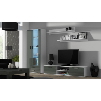 Zestaw SOHO 8 (RTV180 + Wit S6 + Półki) BI/SZ POŁ