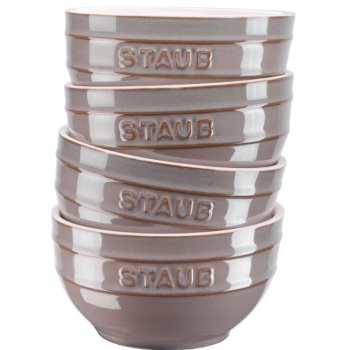 Zestaw 4 misek okrągłych STAUB 40508-148-0 - antyczny szary 14 cm