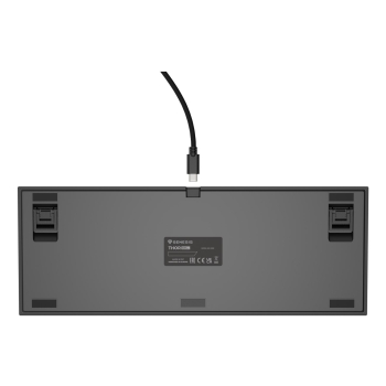 KLAWIATURA DLA GRACZY GENESIS THOR 404 TKL US PODŚWIETLENIE RGB MECHANICZNA CZARNA KAILH BOX BROWN
