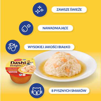 INABA DASHI DELIGHTS Kurczak Tuńczyk&Łosoś 70g bulion dla kota