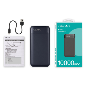 ADATA C100 Litowo-polimerowy (LiPo) 10000 mAh Czarny