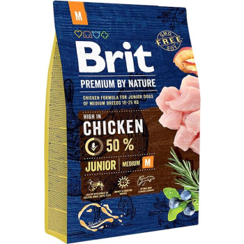 BRIT PREMIUM BY NATURE Junior M - sucha karma dla szczeniąt średnich ras - 3 kg