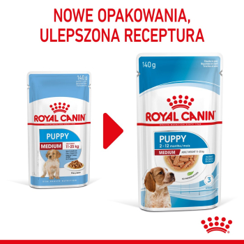 ROYAL CANIN SHN Medium Puppy w sosie - mokra karma dla szczeniąt - 10X140g