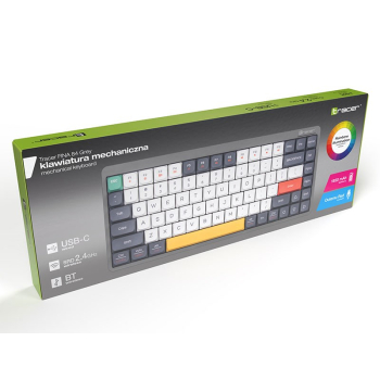 TRACER KLAWIATURA FINA 84 GREY OUTEMU RED SWITCH
