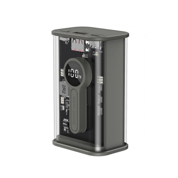 Gembird PB09-TQC3-01 Transparentny power bank QC3.0 z szybkim ładowaniem, 9000 mAh, czarny