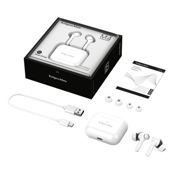 Kruger & Matz Dual Driver M4 PRO Słuchawki douszne TWS stereo Bluetooth białe