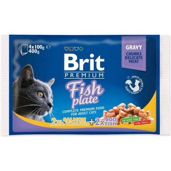 BRIT Premium Cat Fish Plate - mokra karma dla kota - 4x100 g