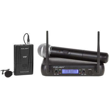 Mikrofon VHF 2 kanały WR-358LD (1 x mik. do ręki + 1x klip)