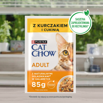 PURINA Cat Chow Kurczak, cukinia - mokra karma dla kota - 10x85 g