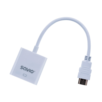 Adapter SAVIO cl-27 (HDMI M - D-Sub (VGA) F; 0,10m; kolor biały)
