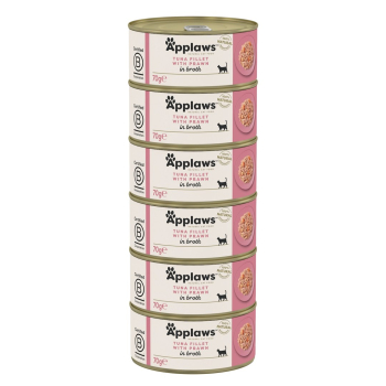 Applaws Cat Tin Tuna Fillet with Prawn 6x70g