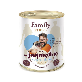 FAMILY FIRST Adult Jagnięcina z ziemniakami - mokra karma dla psa - 800 g