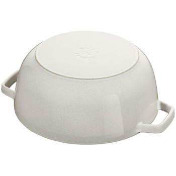 Garnek żeliwny okrągły snowflake STAUB  40506-548-0 - biały 3.6 ltr
