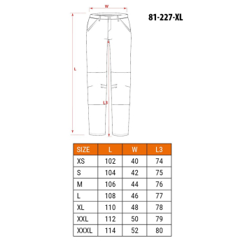 NEO tools 81-227-XL spodnie ochronne