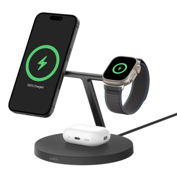 BELKIN BOOSTCHARGE PRO 3IN1 MAGSAFE 15W QI2,CZARNA