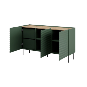 Komoda 3D2SZ ONDA 150x45xH85 zieleń