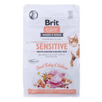 BRIT Care Grain-Free Sensitive Turkey&Salmon - sucha karma dla kota - 400 g
