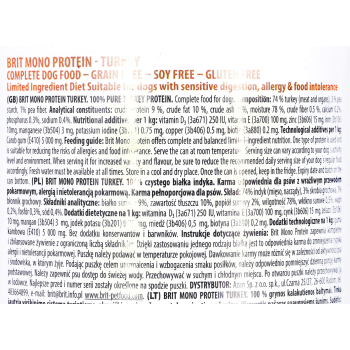 BRIT Mono Protein Turkey - mokra karma z indykiem dla psa - 400 g