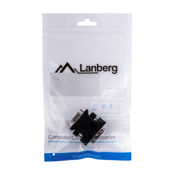 Adapter Lanberg AD-0012-BK (DVI-I (Dual link) M - D-Sub (VGA) F; kolor czarny)