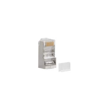 LANBERG WTYK SIECIOWY RJ45 (8P8C) KAT.6 FTP (100SZT) Z PROWADNICĄ DO LINKI I DRUTU