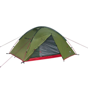 Namiot High Peak Woodpecker 3 zielono-czerwony 3-osobowy 10194